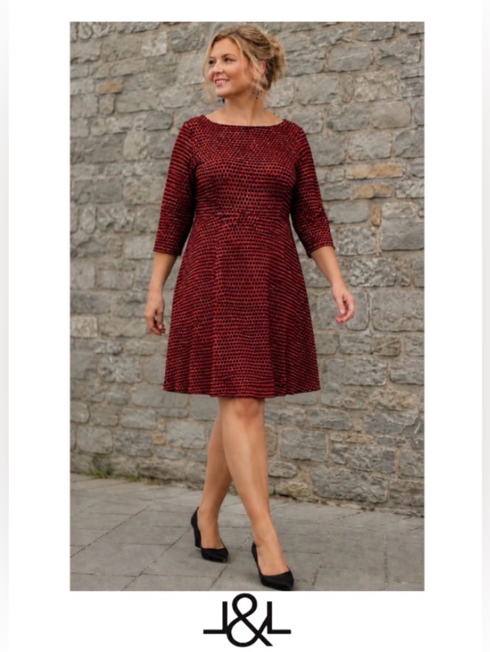 2X Love & Legend Skater Dress with Boat Neck and Exposed Zipper Detail
